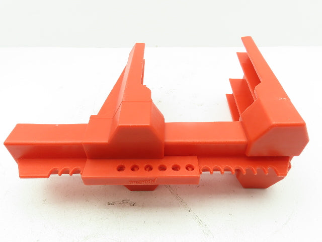 Ball Valve Lockout Polypropylene RED Sz Large for 2"-8" Pipe  LOT OF 2