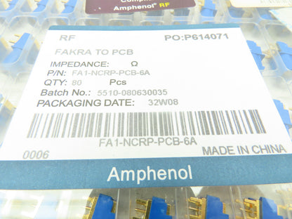 Amphenol FA1-NCRP-PCB-6A RF Coaxial Connector FAKRA Right Angle Male Plug 50 Ohm