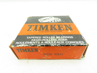 TIMKEN X-30208 Tapered Roller Bearing Cone/Cup 40mm X 80mm OD 18mm Cone Width