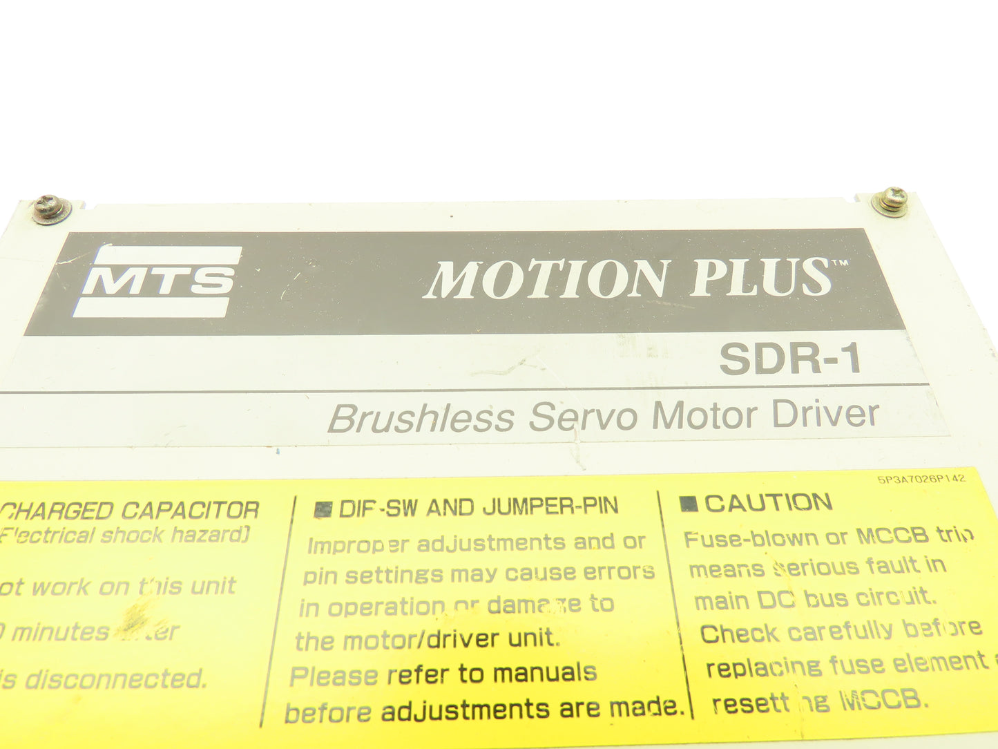 MTS SDR-1-200 Motion Plus Brushless Servo Motor Driver Drive 100-115V 1-Phase