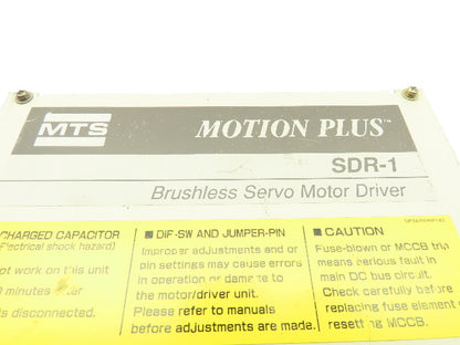 MTS SDR-1-200 Motion Plus Brushless Servo Motor Driver Drive 100-115V 1-Phase