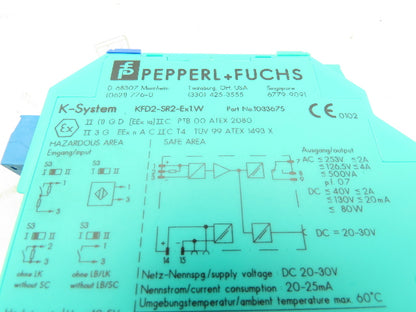 Pepperl + Fuchs KFD2-SR2-Ex1.W Switch Amplifier Relay 103367S