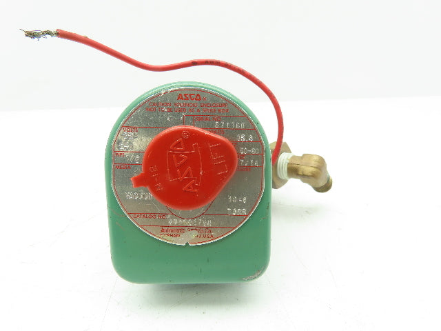 Asco 8030A17VH Red Hat Solenoid 2-Way Valve 1/2"NPT 220/240V