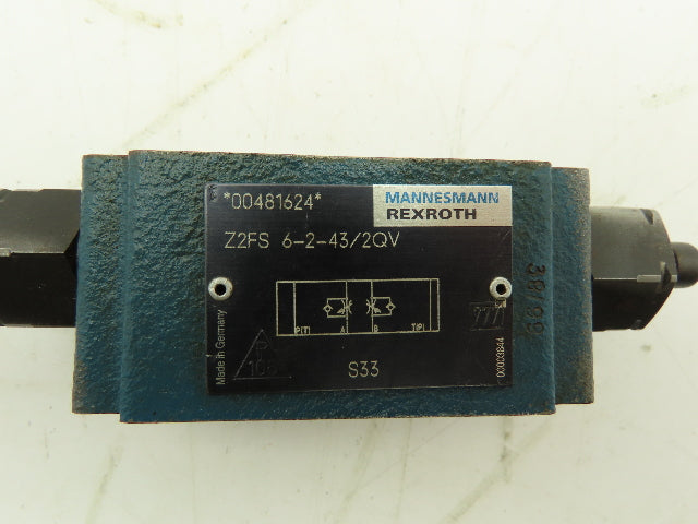 Rexroth Z2FS 6-2-43/2QV Flow Control Double Throttle Check Valve Lot Of 3