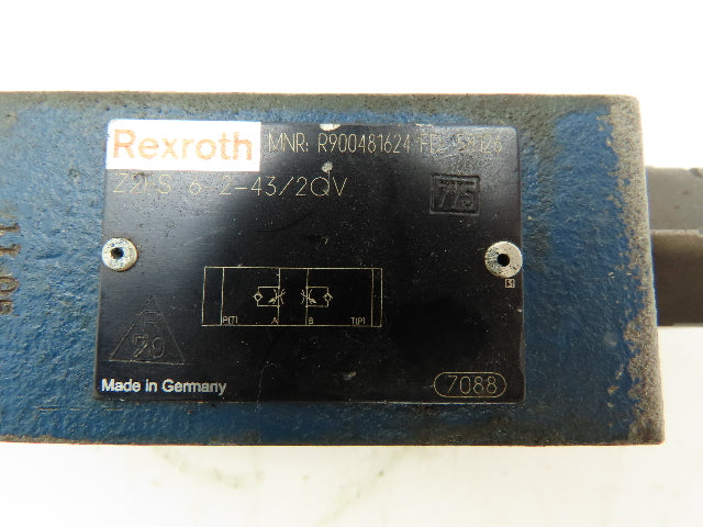Rexroth Z2FS 6-2-43/2QV Flow Control Double Throttle Check Valve Lot Of 3