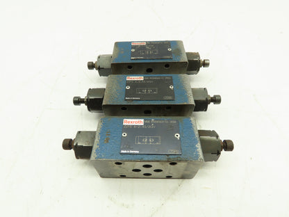 Rexroth Z2FS 6-2-43/2QV Flow Control Double Throttle Check Valve Lot Of 3