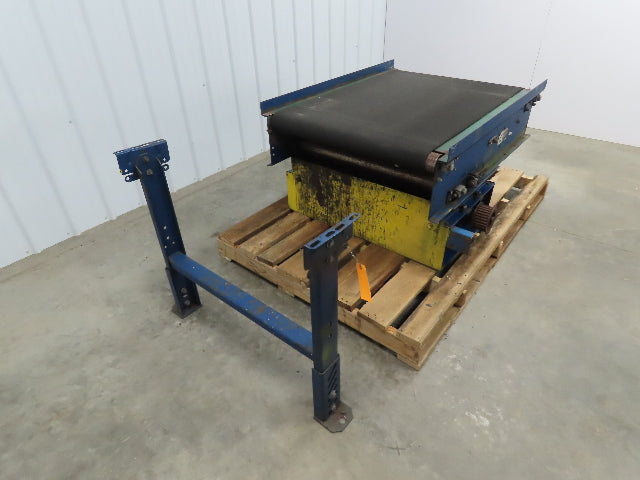 Rapistan Wide Belt Slide Conveyor 32"x 48" Drum Roller Belt Driven (No Drive)
