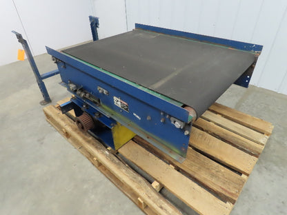 Rapistan Wide Belt Slide Conveyor 32"x 48" Drum Roller Belt Driven (No Drive)