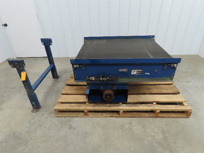 Rapistan Wide Belt Slide Conveyor 32"x 48" Drum Roller Belt Driven (No Drive)