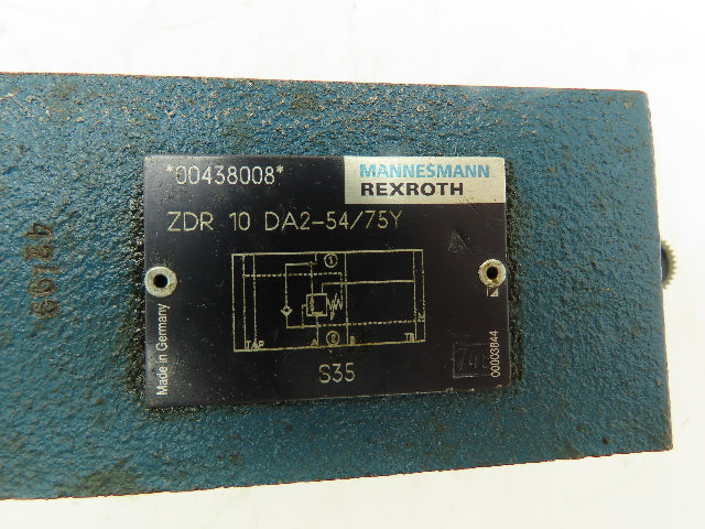 Rexroth ZDR 10 DA2-54-/75Y Hydraulic Pressure Reducing Valve Lot Of 2