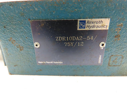 Rexroth ZDR 10 DA2-54/75Y/12 Hydraulic Pressure Reducing Valve Lot Of 2