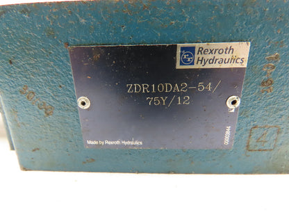 Rexroth ZDR 10 DA2-54/75Y/12 Hydraulic Pressure Reducing Valve Lot Of 2