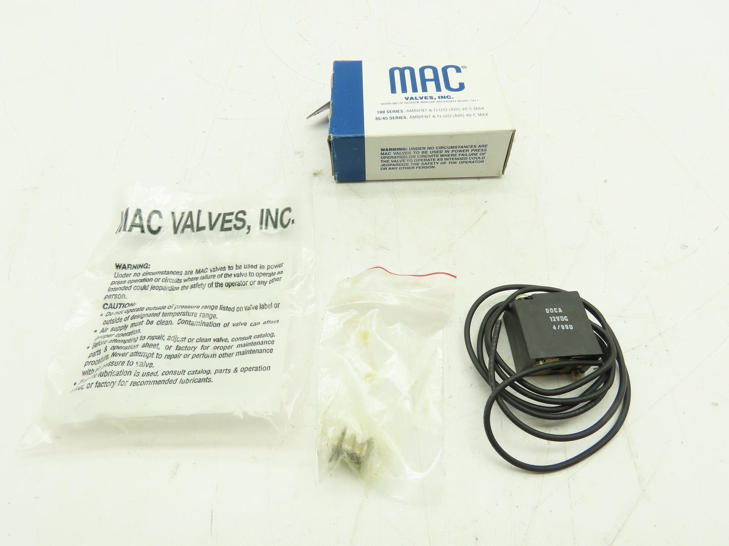 MAC DDCA-1BA Valve Solenoid Coil 12 VDC 7.5W  (Coil Only)