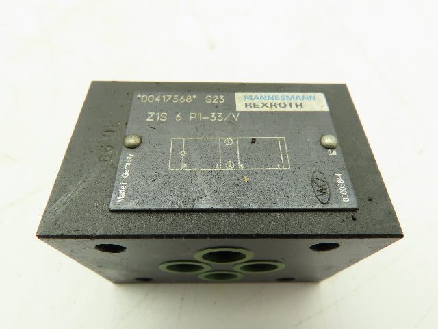 Mannesmann Rexroth Z1S 6 P1-33/V Hydraulic Check Valve Lot Of 2
