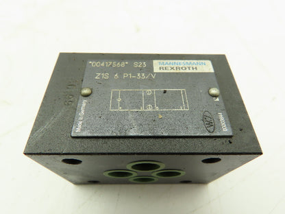 Mannesmann Rexroth Z1S 6 P1-33/V Hydraulic Check Valve Lot Of 2