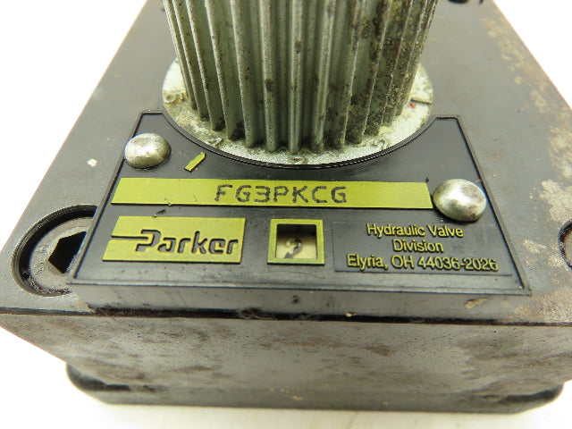 Parker FG3PKCG Hydraulic Flow Control Valve Base Mount 3/4 JIC