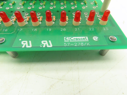 PB-24SM-B Crouzet Digital I/O Relay Module 24-Slot Board  57-278/K  LOT OF 2