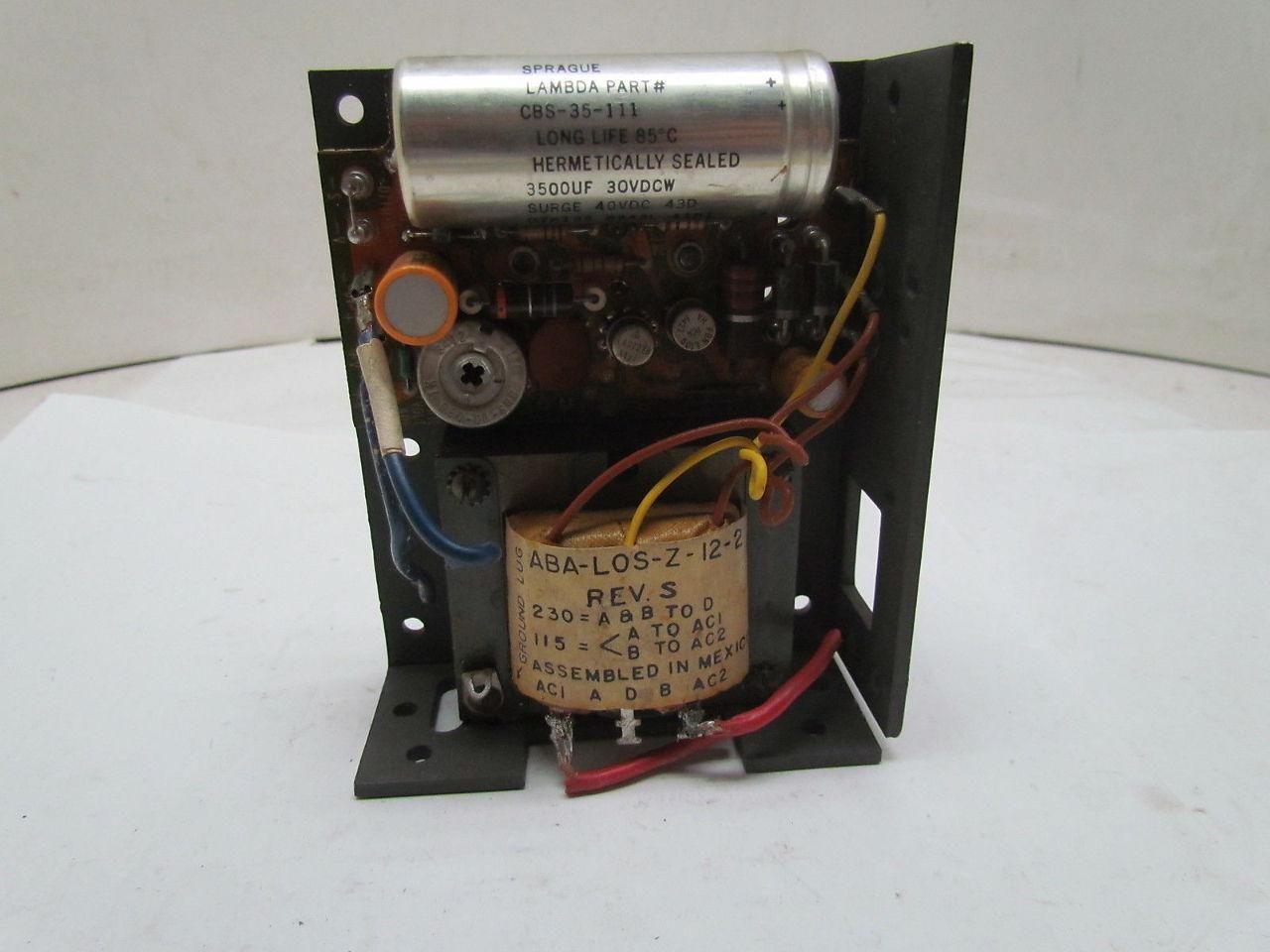 Lambda Los-z-12 Regulated power Supply 12V 1.6A DC VDC