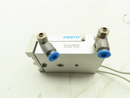 FESTO SLT-10-30-P-A Pneumatic Mini Slide Guide Cylinder 10mm Piston 30mm Stroke