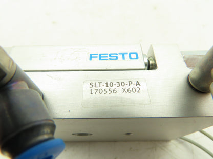 FESTO SLT-10-30-P-A Pneumatic Mini Slide Guide Cylinder 10mm Piston 30mm Stroke