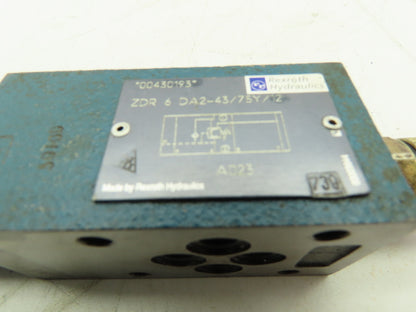 Rexroth ZDR 6 DA2-43/75Y/12 Hydraulic Pressure Reducing Valve
