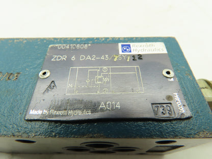 Rexroth ZDR 6 DA2-43/75Y/12 Hydraulic Pressure Reducing Valve
