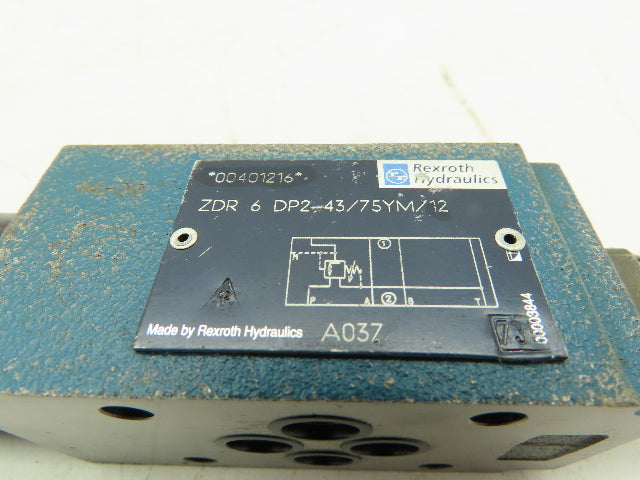 Rexroth ZDR 6 DP2-43/75YM/12 Hydraulic Pressure Reducing Valve