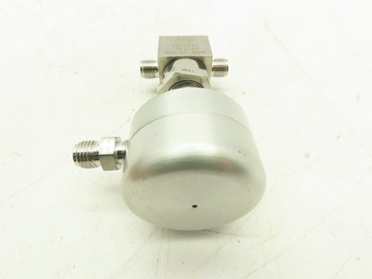 Parker 4A-P4K-11AC-SS Stainless Pneumatic Bellows Shut-Off Valve NC 1/4" Ports