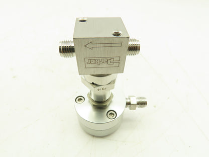 Parker 4A-P4K-11AC-SS Stainless Pneumatic Bellows Shut-Off Valve NC 1/4" Ports