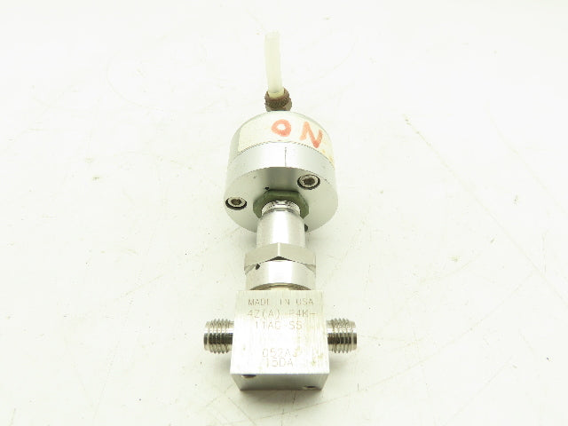 Parker 4Z A-P4K-11AO-SS Stainless Pneumatic Bellows Shut-Off Valve NO 1/4" Ports