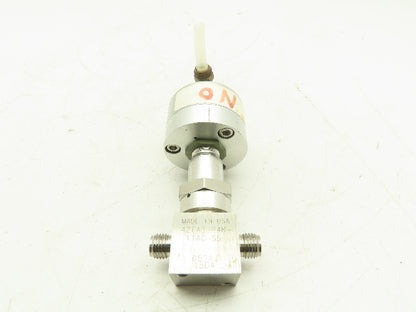 Parker 4Z A-P4K-11AO-SS Stainless Pneumatic Bellows Shut-Off Valve NO 1/4" Ports