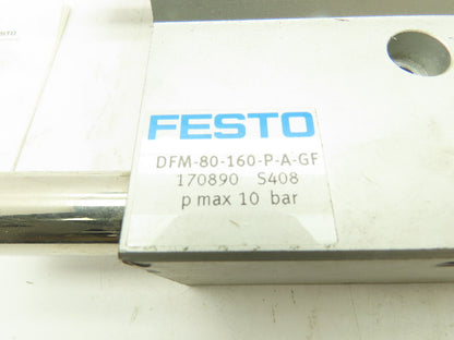 Festo DFM-80-160-P-A-GF Pneumatic Actuator Slide Guided Linear Cylinder 80x160mm