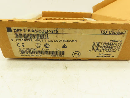 Schneider DEP215/AS-BDEP-215 TSX Compact 16 Pt Discrete Input Module 16x5VDC