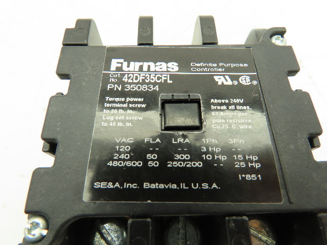 Furnas 42DF35CFL Contactor 3-Pole 63A 120V Coil