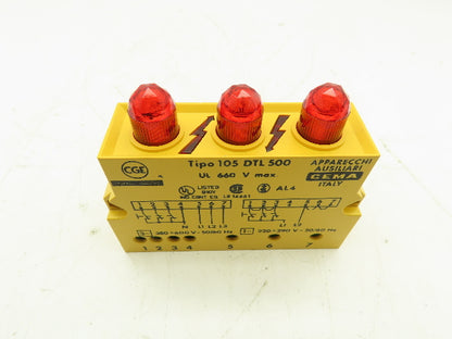 Tipo 105DTL500 RED Flashing Signaling Power Supply Alarm Module 3-Phase 660V