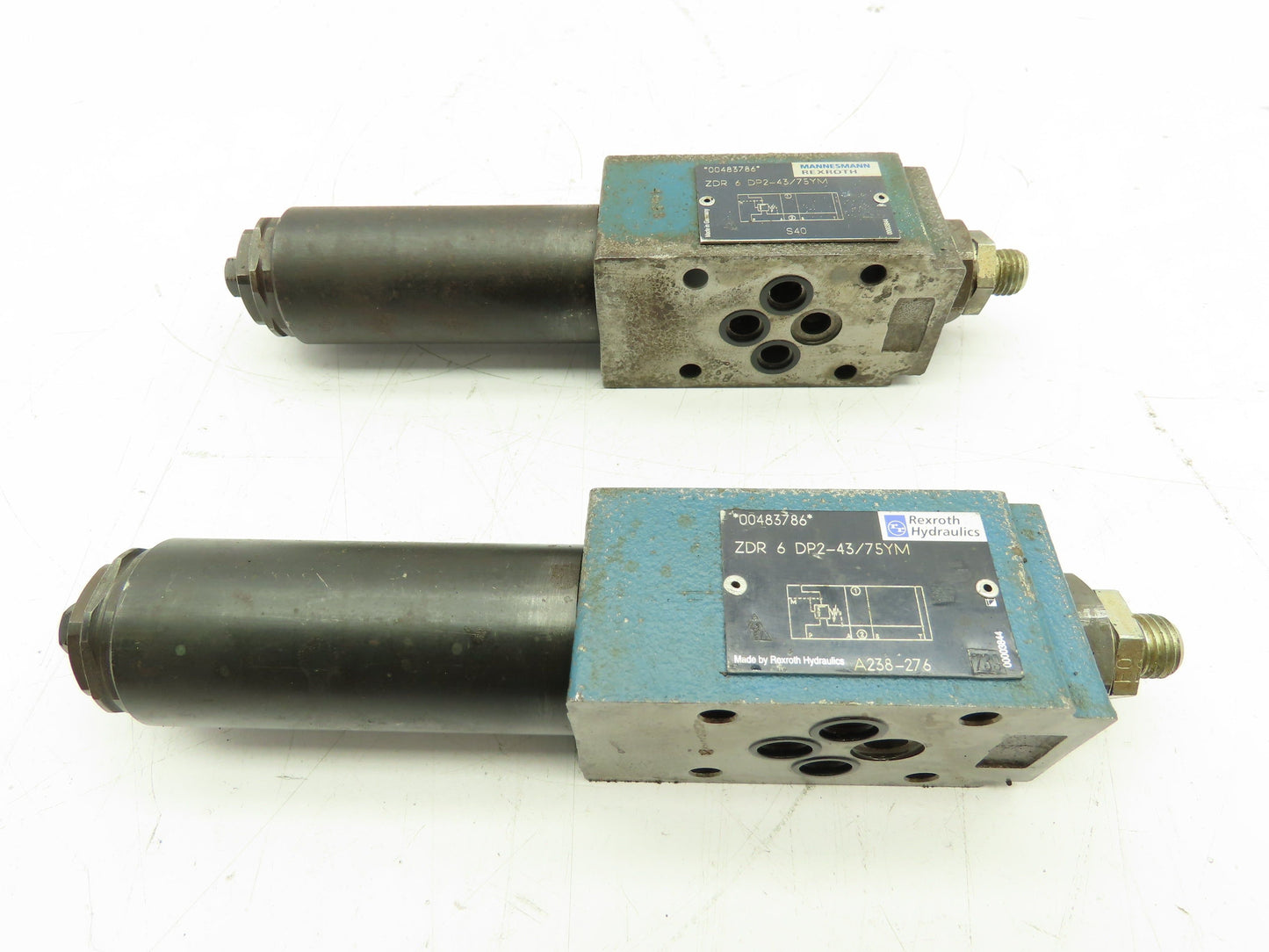 Rexroth ZDR 6 DP2-43/75YM Hydraulic Pressure Reducing Valve Lot of 2