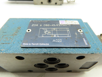 Rexroth ZDR 6 DB2-43/75YM/12 Hydraulic Pressure Reducing Valve Lot of 2