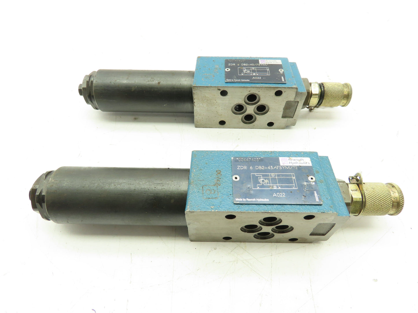 Rexroth ZDR 6 DB2-43/75YM/12 Hydraulic Pressure Reducing Valve Lot of 2