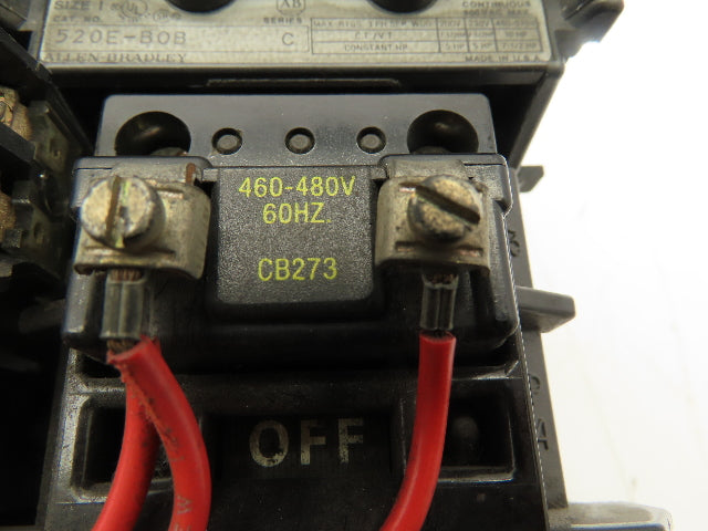 Allen Bradley 520E-BOB Multi-Speed Starter Sz 1  3-Pole 27A 460-480V Coil Ser C