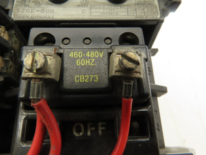 Allen Bradley 520E-BOB Multi-Speed Starter Sz 1  3-Pole 27A 460-480V Coil Ser C
