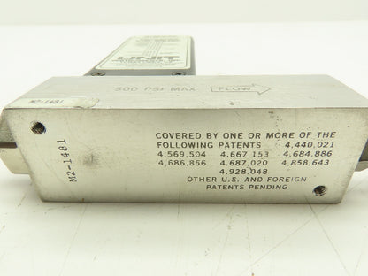 Unit UTM-2020 Mass Flow Controller N2 Gas 30 SLM Card Edge 500 PSI
