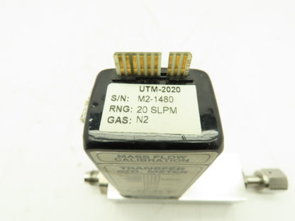 Unit UTM-2020 Mass Flow Controller N2 Gas 20 SLPM Card Edge 500 PSI