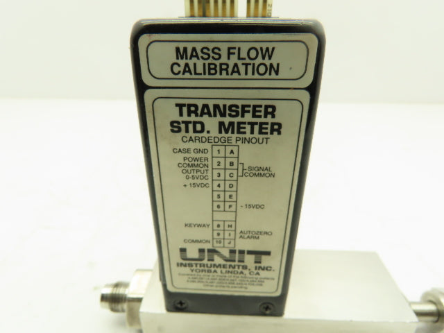 Unit UTM-2020 Mass Flow Controller N2 Gas 20 SLPM Card Edge 500 PSI