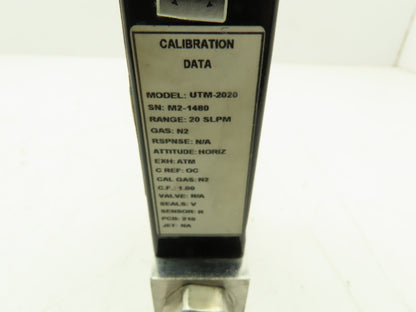 Unit UTM-2020 Mass Flow Controller N2 Gas 20 SLPM Card Edge 500 PSI