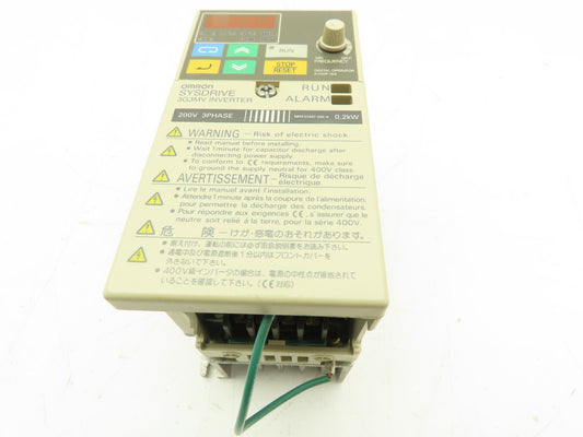 Omron 3G3MV-C2004 SYSDRIVE Inverter Variable Frequency AC Drive 230V 3Ph 0.2kW