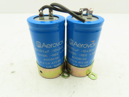 Aerovox ALT10A 473 DE 010 Capacitor 47000 uF 10VDC 40/85/56  ALT10A  LOT OF 2