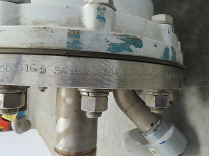 In-Line Multi-Stage Stainless Turbine Torpedo Pump 3" Inlet 40Hp 125GPM 15' Pipe