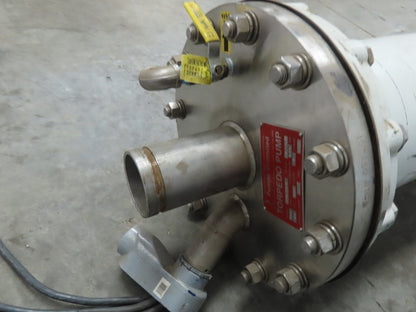 In-Line Multi-Stage Stainless Turbine Torpedo Pump 3" Inlet 40Hp 125GPM 15' Pipe