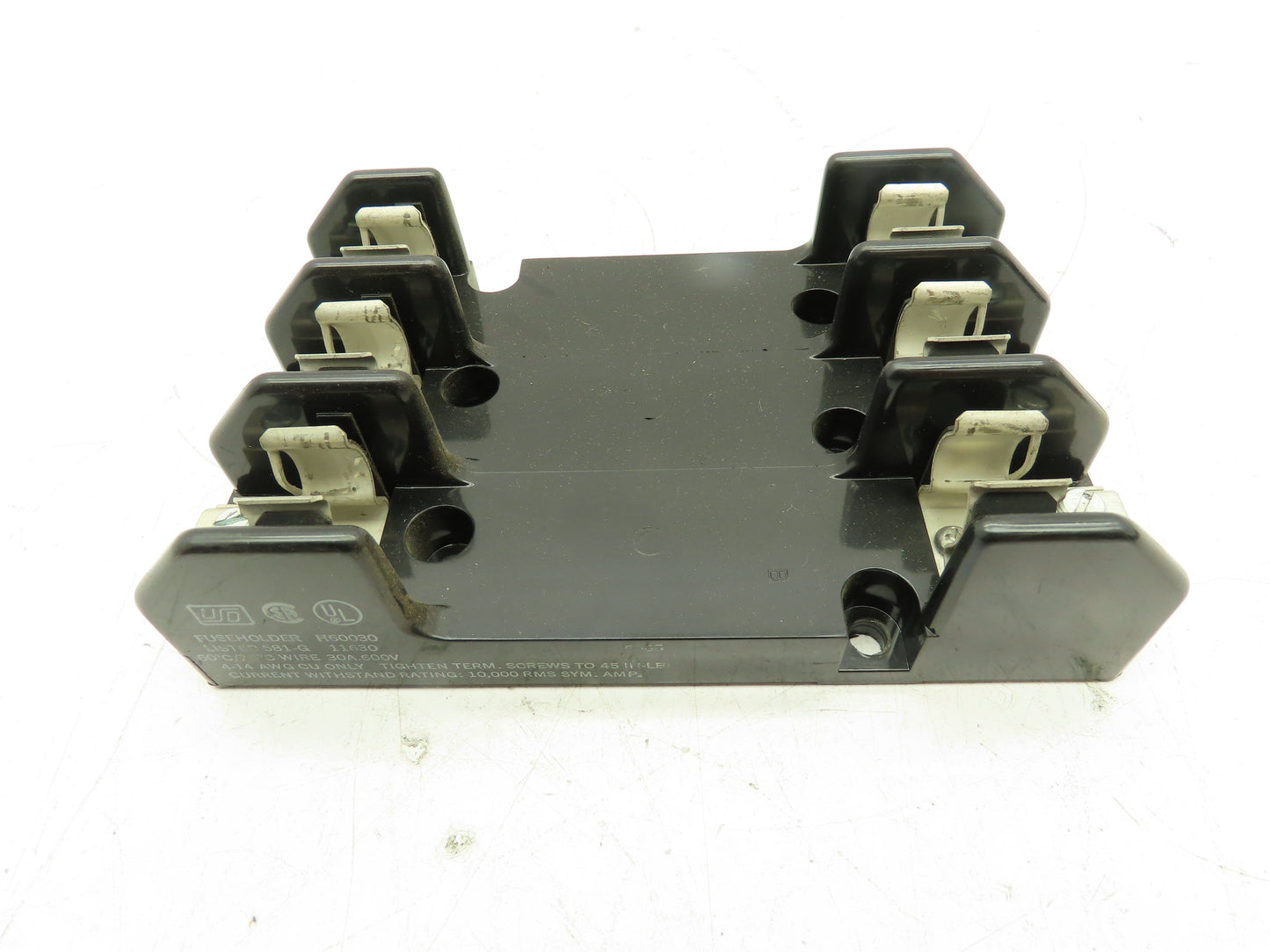 USO H60030 Fuse Holder 3-Pole Fuse Block 30A Class H 30 Amp 600V  LOT OF 6