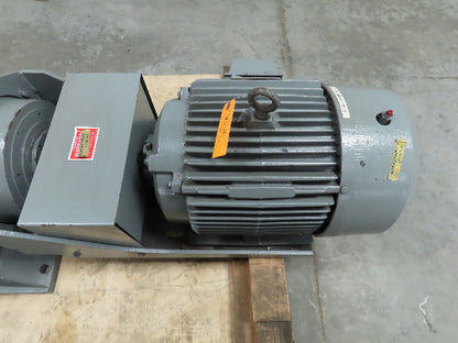 Reliance Motor Inline Gearbox Speed Reducer 15Hp 31.39:1 56RPM 230/460V 3Ph